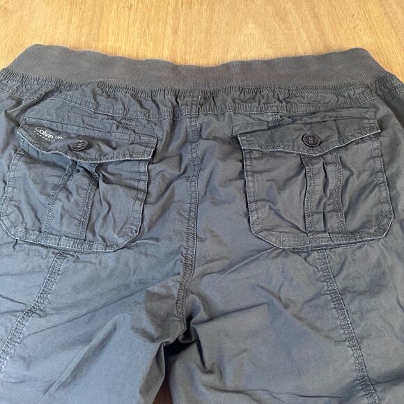 Calvin Klein Performance Cargo Crop Pants XL Gray Drawstring Waist Stretch - Picture 4 of 6